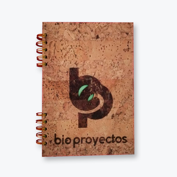 Cuaderno personalizado con tapa de corcho